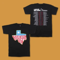 Lukas Nelson & Promise Of The Real New Merch Lone Star Tour 2018 Black T-Shirt