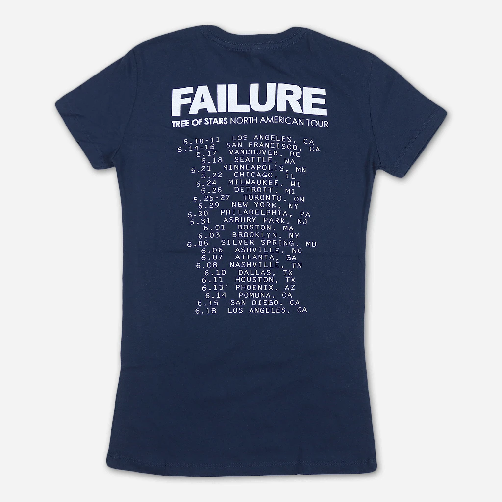 Failure North America Tour Tree Of Stars Women's Navy T-Sirt 3 Failure North America Tour Tree Of Stars Women's Navy T-Sirt