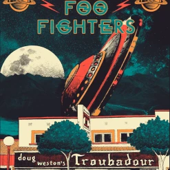 NIVA Foo Fighters Live At Troubadour - Hand Screen-Printed Poster New Merch