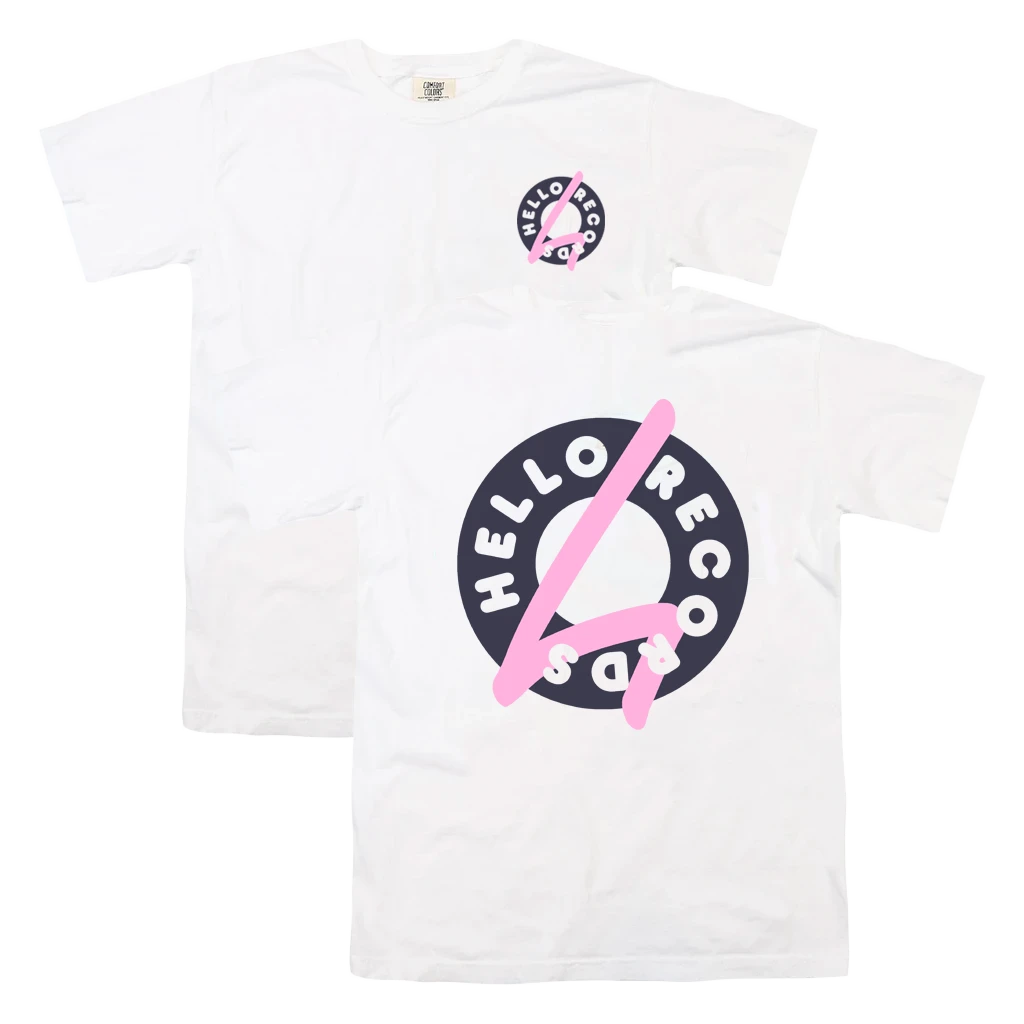Hello Merch New Merch Hello Records White T-Shirt 1 Hello Merch New Merch Hello Records White T-Shirt