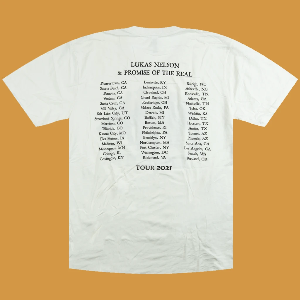 Lukas Nelson & Promise Of The Real 2021 Tour T-Shirt New Merch Lukas Nelson & Promise Of The Real 2021 Tour T-Shirt New Merch