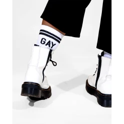 Autostraddle New Merch Gay Chaos Socks