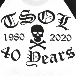 T.S.O.L. 40 Years Baseball T-Shirt New Merch