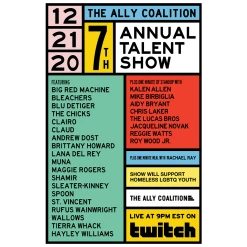 The Ally Coalition New Merch 7th Annual Talent Show Limited Edition Poster Signed By Jack Antonoff