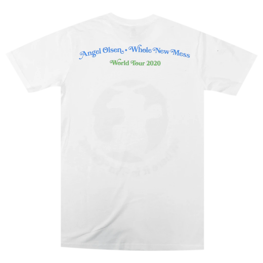 Angel Olsen Whole New Mess 2020 Tour White T-Shirt New Merch Angel Olsen Whole New Mess 2020 Tour White T-Shirt New Merch