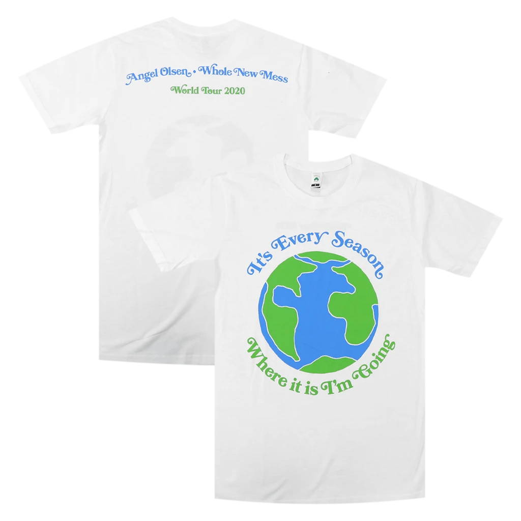 Angel Olsen Whole New Mess 2020 Tour White T-Shirt New Merch Angel Olsen Whole New Mess 2020 Tour White T-Shirt New Merch