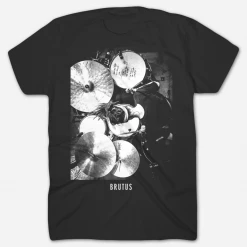 BRUTUS (Band) Drums Black T-Shirt New Merch