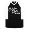 Golden Rule Tattoo Shop Logo Baseball T-Shirt