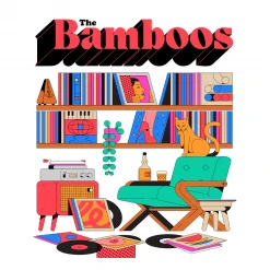 The Bamboos Record Cat 12x12 Poster