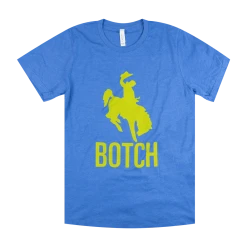 Botch New Merch Cowboy Blue Tri-Blend T-Shirt (Yellow Ink)