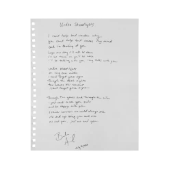 Brooke Annibale Original Handwritten Lyric Sheets