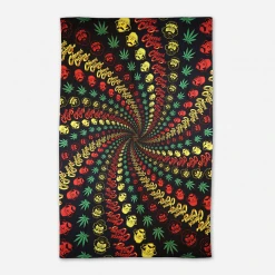 Cheech And Chong Rasta Spiral 3D Tapestry New Merch