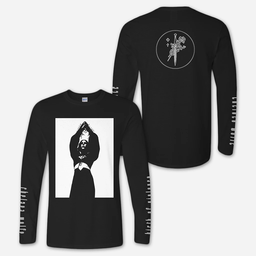 Chelsea Wolfe New Merch Birth Of Violence Black Long Sleeve T-Shirt 1 Chelsea Wolfe New Merch Birth Of Violence Black Long Sleeve T-Shirt