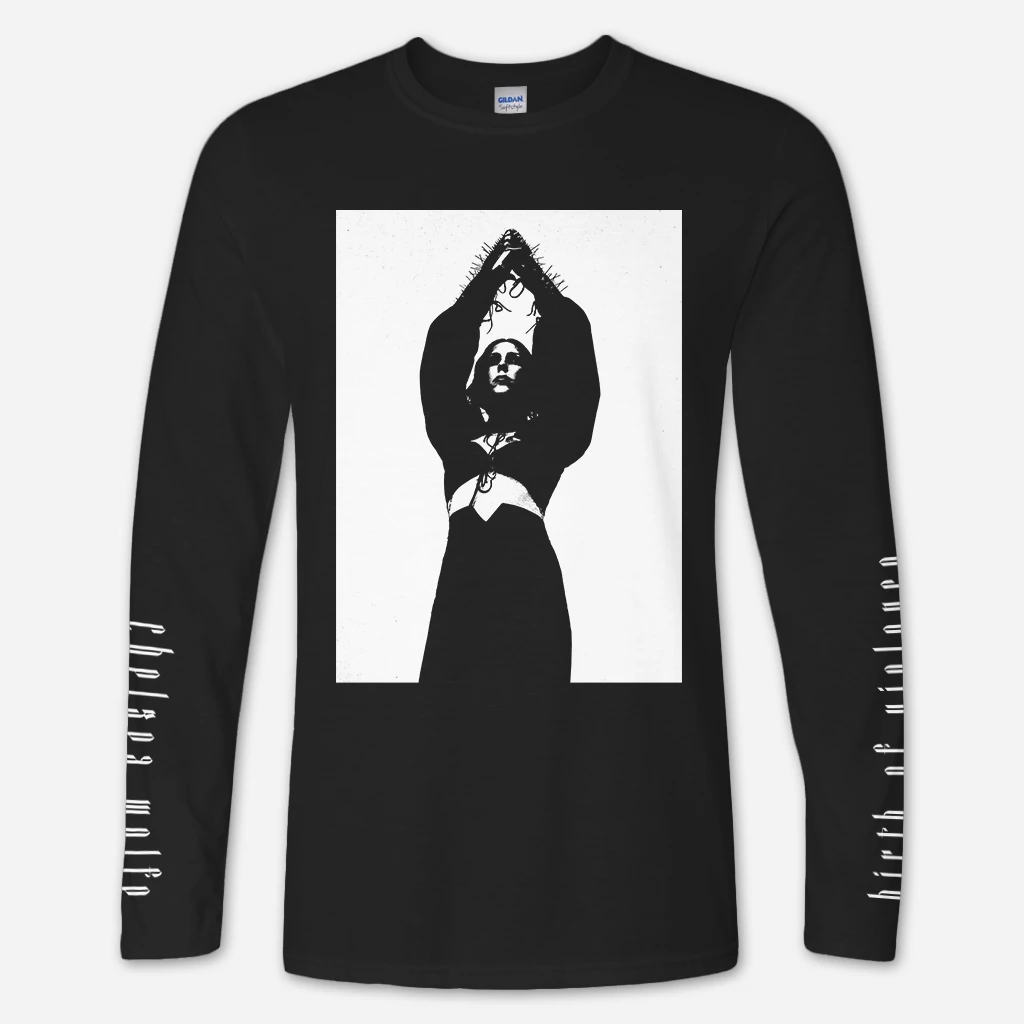 Chelsea Wolfe New Merch Birth Of Violence Black Long Sleeve T-Shirt 2 Chelsea Wolfe New Merch Birth Of Violence Black Long Sleeve T-Shirt