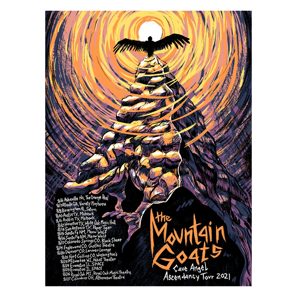 The Mountain Goats Cave Angel Ascendancy Tour 2021 Poster 1 The Mountain Goats Cave Angel Ascendancy Tour 2021 Poster