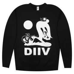 DIIV New Merch Lux Logo Black Pullover Fleece Sweatshirt