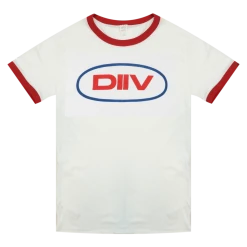 DIIV New Merch Surfer Girl White & Red Ringer T-Shirt