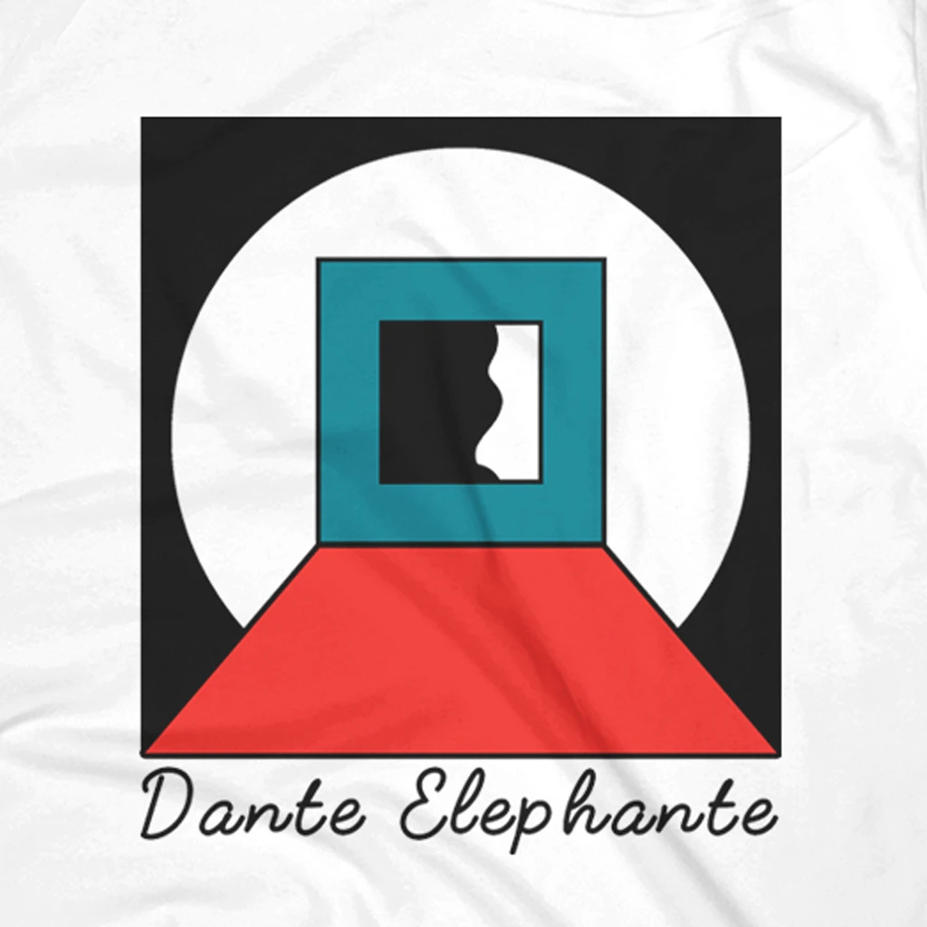 Dante Elephante Geometric White T-Shirt New Merch 2 Dante Elephante Geometric White T-Shirt New Merch