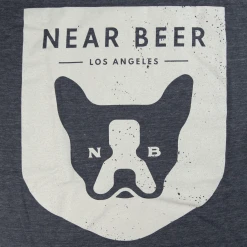 NEAR BEER New Merch Dog Face Tri-Blend Dark Grey T-Shirt
