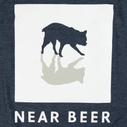 NEAR BEER Dog Profile Tri-Blend Navy T-Shirt