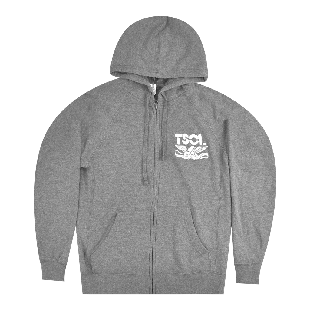 T.S.O.L. Logo Grey Zip Hoodie New Merch 5 T.S.O.L. Logo Grey Zip Hoodie New Merch