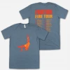 Fruition New Merch Flaming Man Unisex Heather Blue T-Shirt