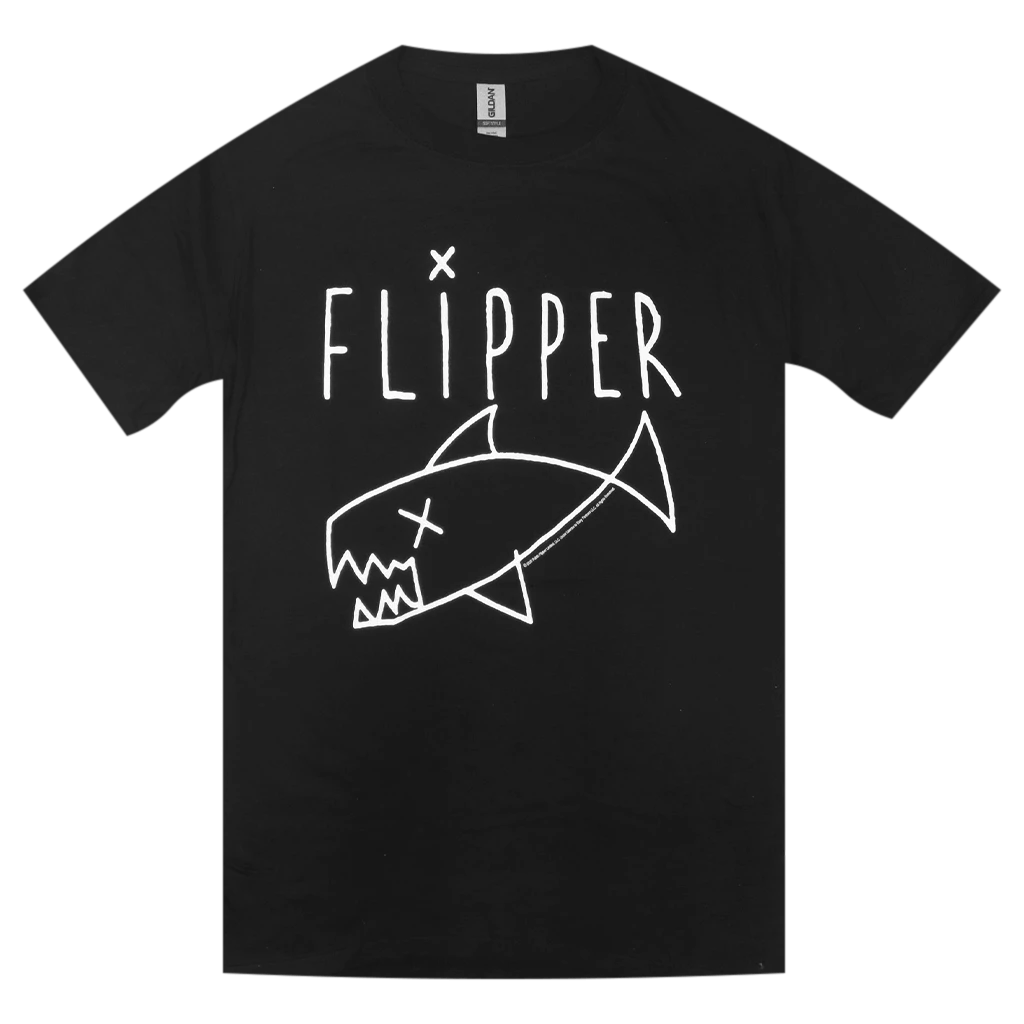 Flipper New Merch Classic Long Fish Logo Black T-Shirt 1 Flipper New Merch Classic Long Fish Logo Black T-Shirt