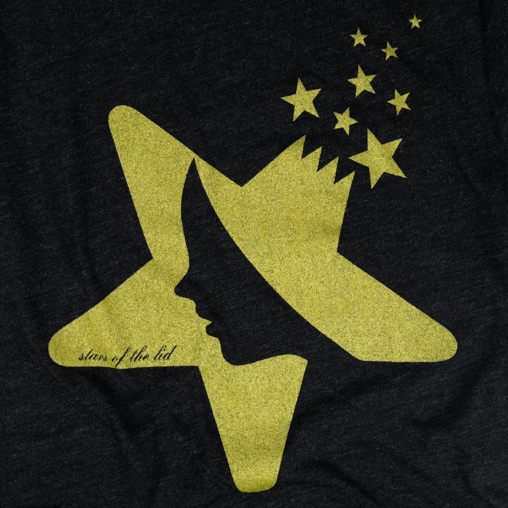 Stars Of The Lid New Merch Star Face Charcoal Black T-Shirt 2 Stars Of The Lid New Merch Star Face Charcoal Black T-Shirt