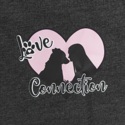 Love Connection Dog Rescue Logo Charcoal Grey T-Shirt New Merch