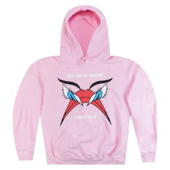 Amyl And The Sniffers New Merch Grumpy Face Pink Pullover Hoodie