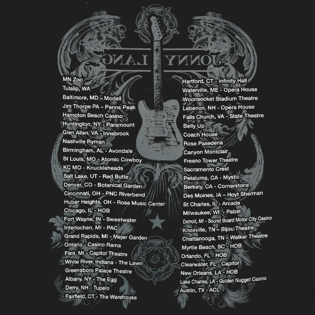 Jonny Lang New Merch Guitar Tour Women's Black T-Shirt 3 Jonny Lang New Merch Guitar Tour Women's Black T-Shirt