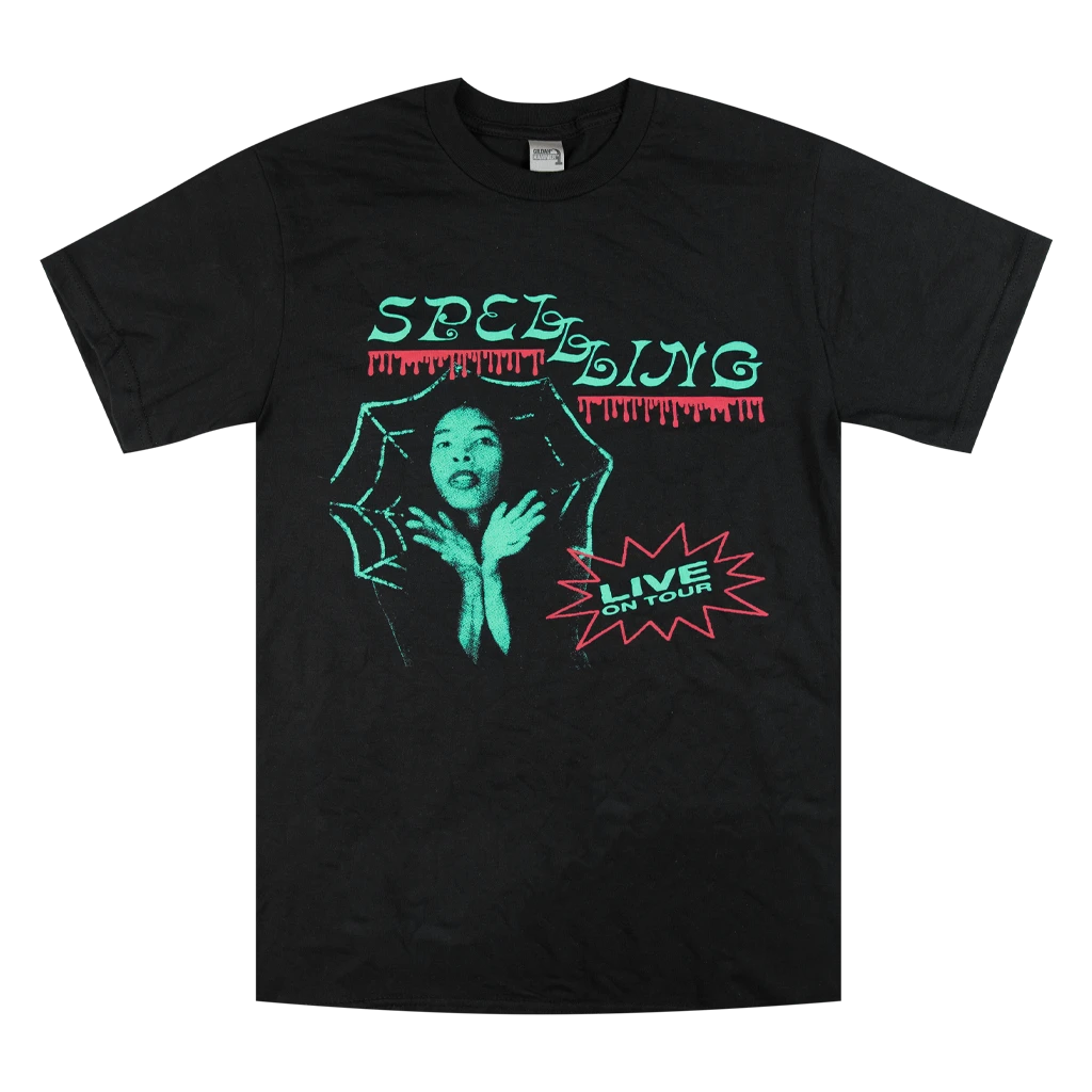 SPELLLING Live On Tour Black T-Shirt New Merch 1 SPELLLING Live On Tour Black T-Shirt New Merch