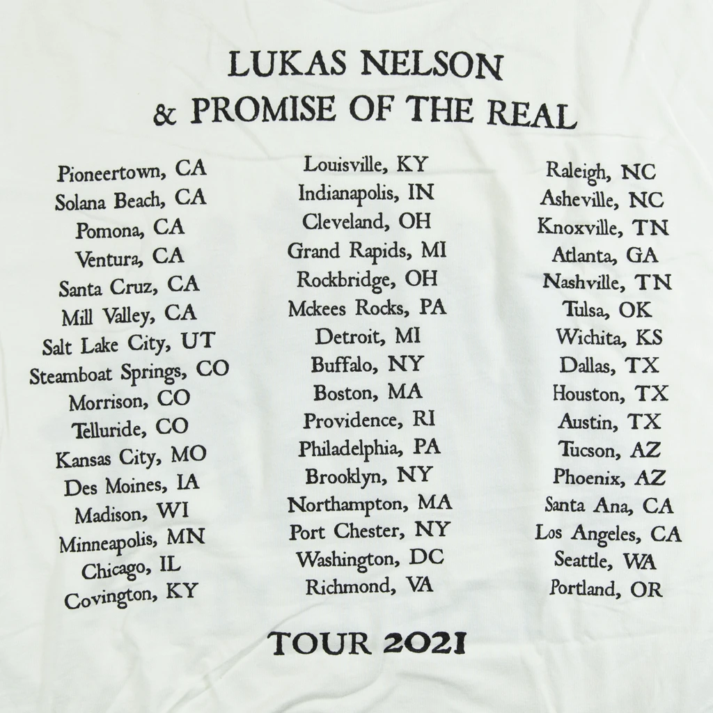 Lukas Nelson & Promise Of The Real 2021 Tour T-Shirt New Merch Lukas Nelson & Promise Of The Real 2021 Tour T-Shirt New Merch