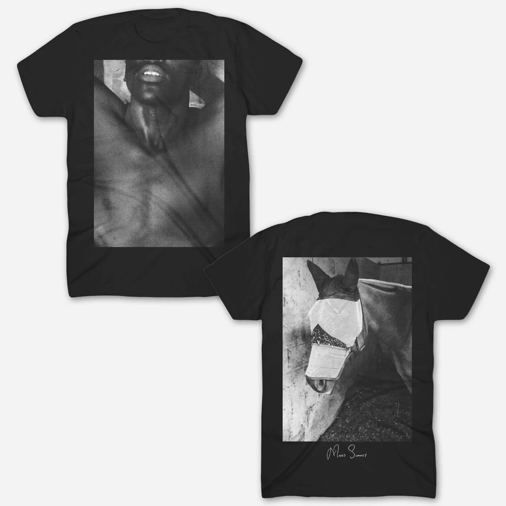 Moses Sumney New Merch Horseback Black T-Shirt Moses Sumney New Merch Horseback Black T-Shirt