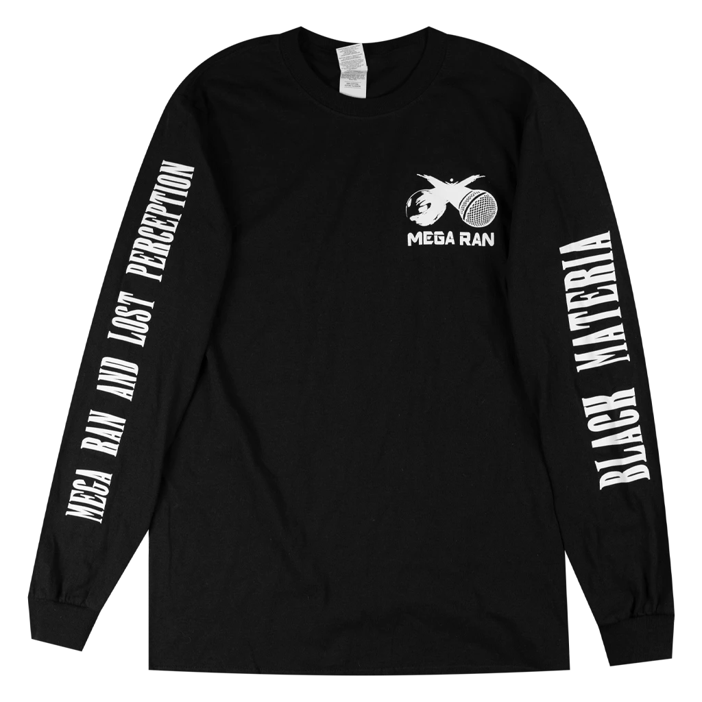 Mega Ran New Merch Black Materia Long Sleeve T-Shirt (No Back Print) Mega Ran New Merch Black Materia Long Sleeve T-Shirt (No Back Print)