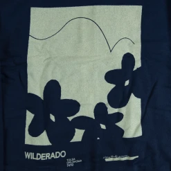 Wilderado New Merch Flower Navy Zip Hoodie