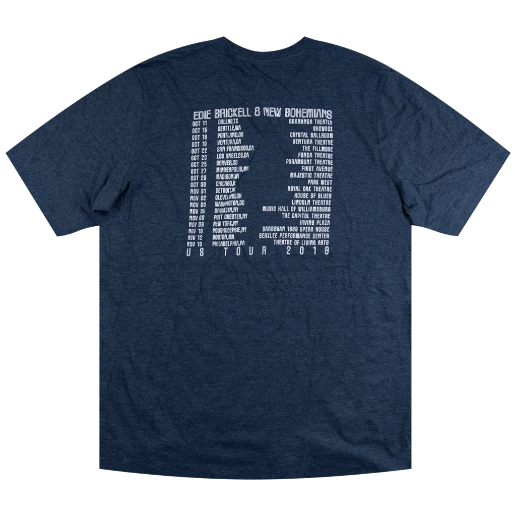 Edie Brickell & New Bohemians Rocket Tour Heather Navy T-Shirt New Merch 4 Edie Brickell & New Bohemians Rocket Tour Heather Navy T-Shirt New Merch