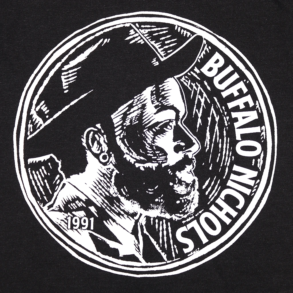 Buffalo Nichols New Merch Nickel Head Heather Black T-Shirt 2 Buffalo Nichols New Merch Nickel Head Heather Black T-Shirt