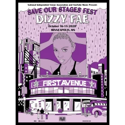 NIVA Dizzy Fae Live At First Avenue - Hand Screen-Printed Poster New Merch