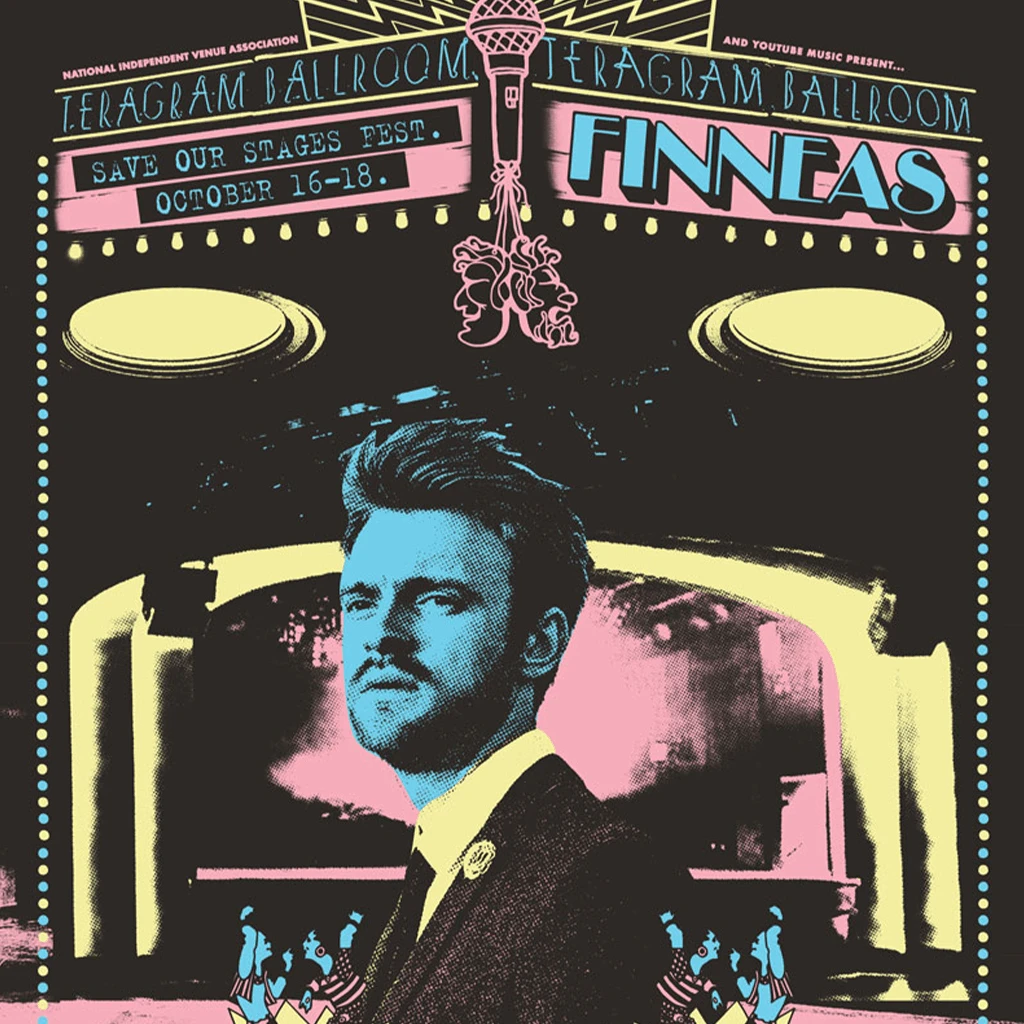 NIVA New Merch Finneas Live At Teragram Ballroom - Hand Screen-Printed Poster 2 NIVA New Merch Finneas Live At Teragram Ballroom - Hand Screen-Printed Poster