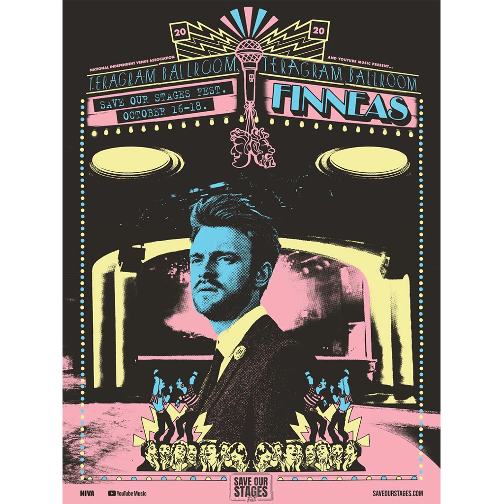 NIVA New Merch Finneas Live At Teragram Ballroom - Hand Screen-Printed Poster 1 NIVA New Merch Finneas Live At Teragram Ballroom - Hand Screen-Printed Poster