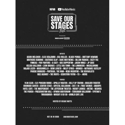 NIVA New Merch Save Our Stages Fest - Double Sided Hand Screen-Printed Poster