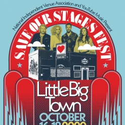 NIVA New Merch Little Big Town Live At Exit/In - Hand Screen-Printed Poster