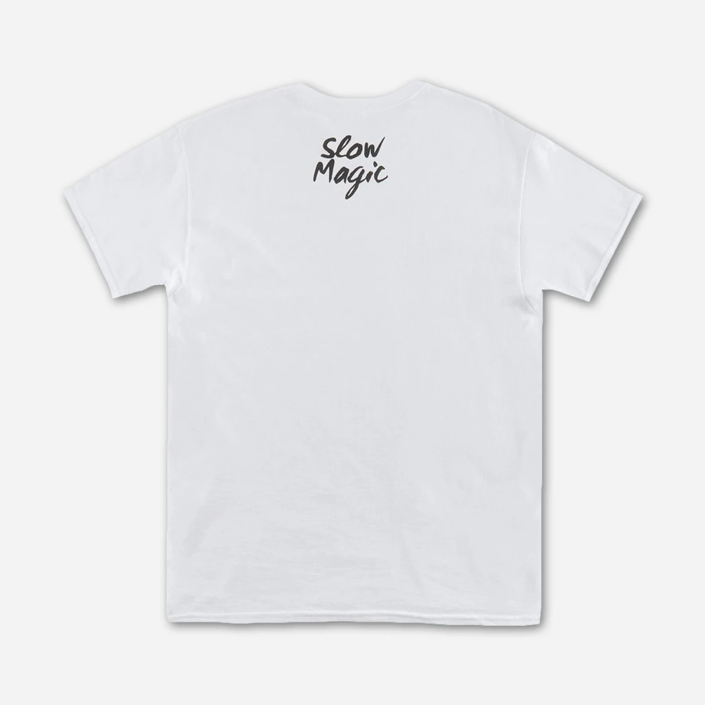 Slow Magic New Merch Mask Pocket Print White T-Shirt 3 Slow Magic New Merch Mask Pocket Print White T-Shirt