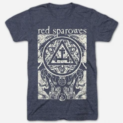 Red Sparowes Circles Indigo Tri-Blend T-Shirt New Merch