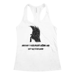 Ring Finger No Pinky Annoyance White Racerback Tank