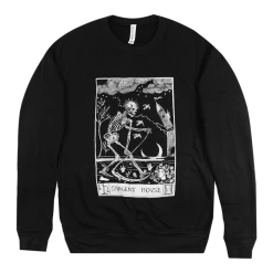 Sargent House New Merch SH Reaper Black Crew Neck Pullover Sweatshirt