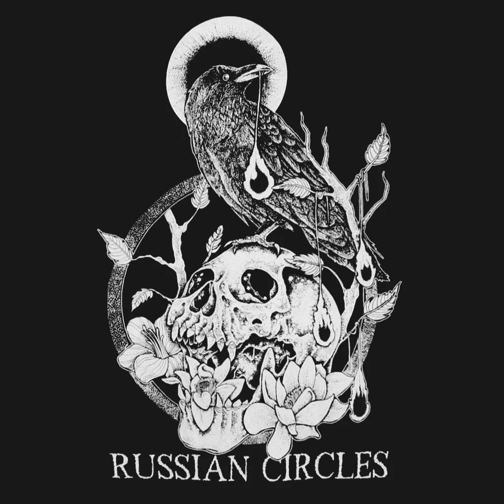Russian Circles (Band) New Merch Raven Skull Black T-Shirt Russian Circles (Band) New Merch Raven Skull Black T-Shirt