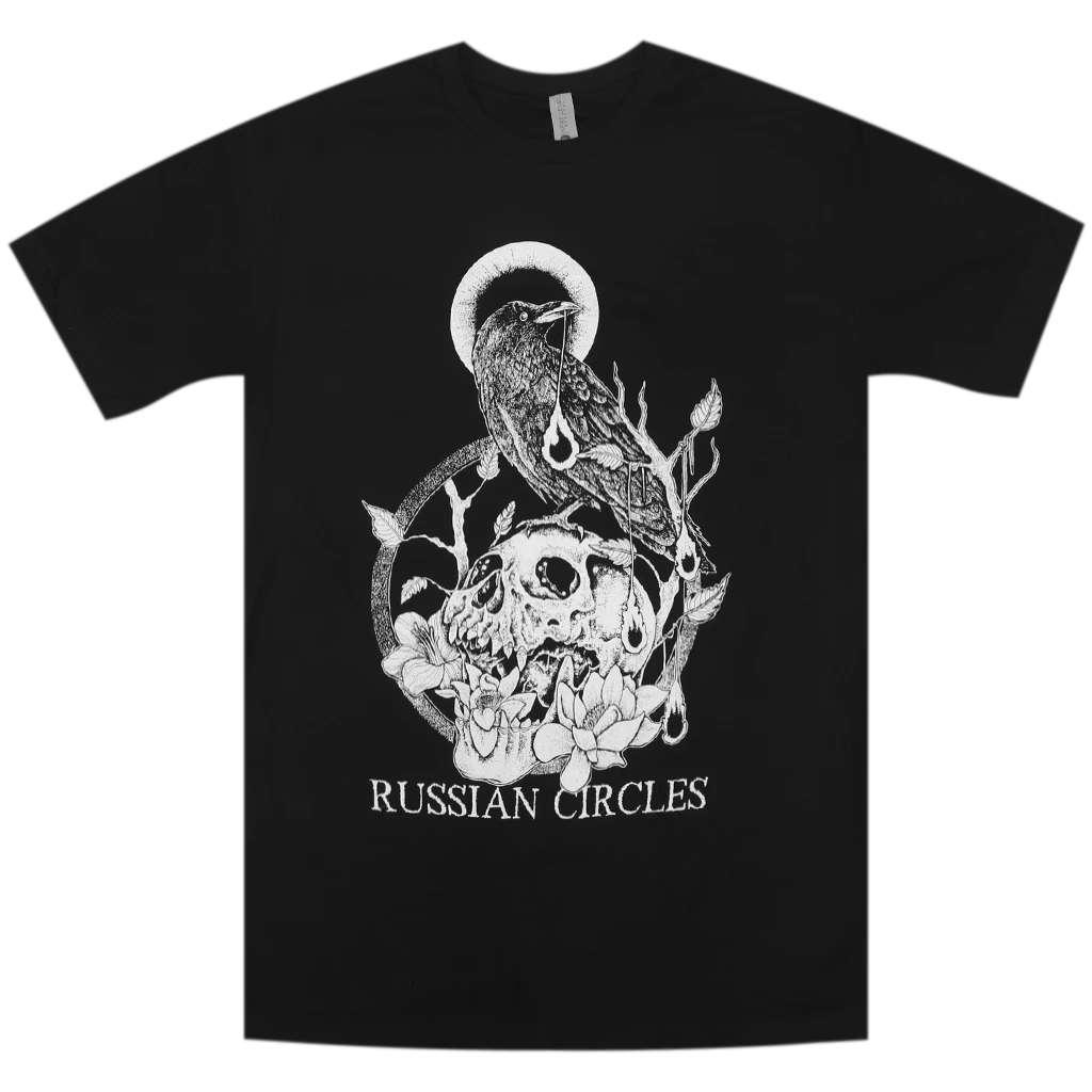 Russian Circles (Band) New Merch Raven Skull Black T-Shirt Russian Circles (Band) New Merch Raven Skull Black T-Shirt