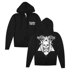 Russian Circles (Band) New Merch Skulls Black Zip Hood